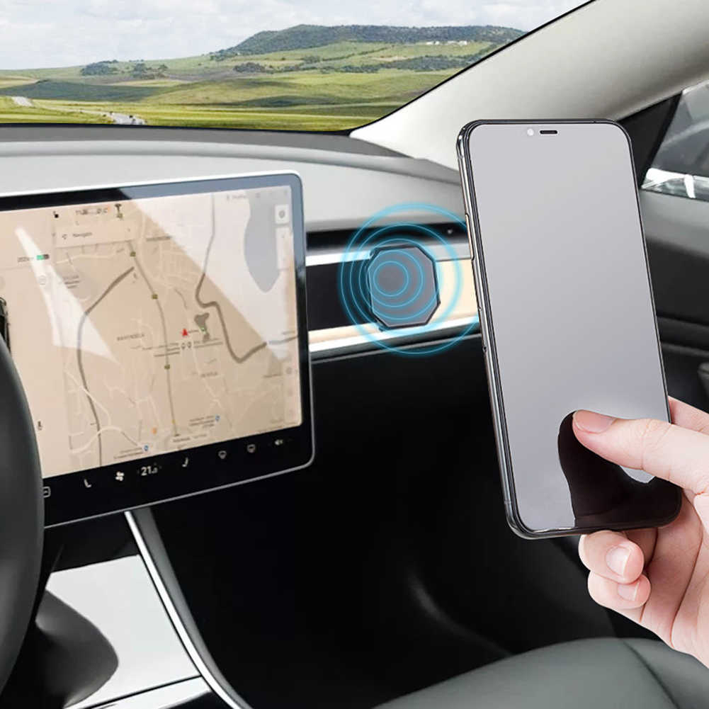 Yeni Araba Telefon Tutucu Manyetik Dokunmatik Ekran Yan Telefon Montaj Ayarlanabilir Monitör Tesla Model 3 Y X S için Genişleme Braketi