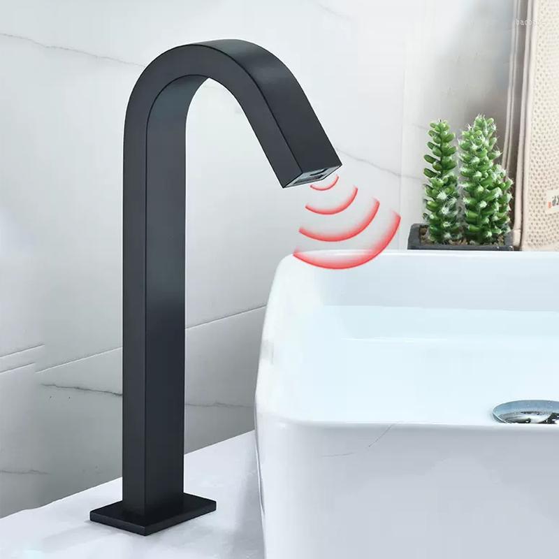 Grifos de fregadero de baño grifo sensor inteligente para lavado de lavado de agua mezcladora de toque de agua cascada cuenca