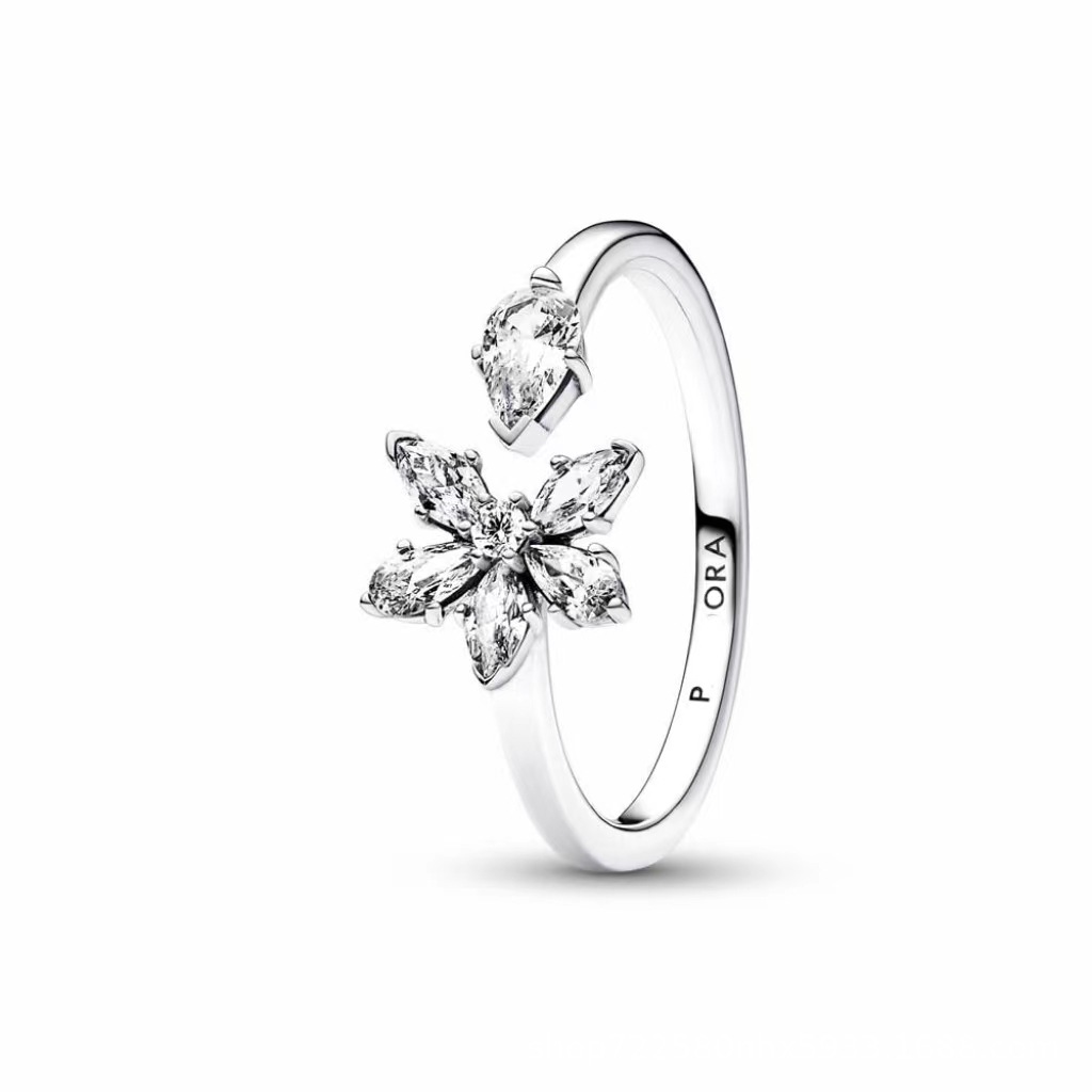 Anello Pandora in argento sterling 925 Anello coppia con diamanti intarsiati Atmosfera di fascia alta da donna Piccola brezza di incenso Consegna gratuita