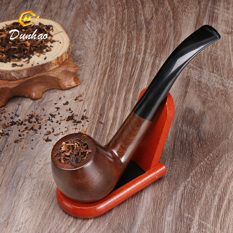 Smoking Pipes Dual purpose ebony portable men's hammer pipe, wooden pipe