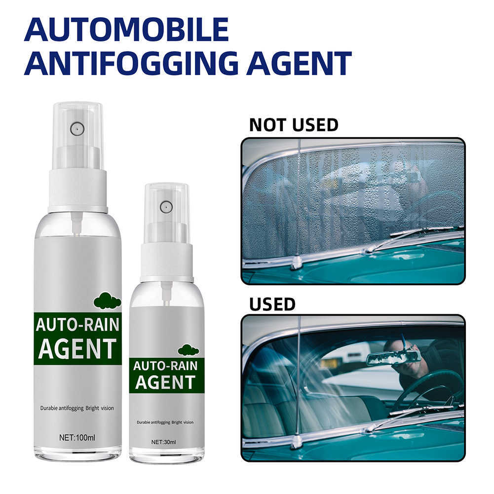 New 30/100ML Car Window Glass Film Coating Agent Waterproof Rainproof Anti-fog Spray Car Windshield Coating Anti-fog Rainproof Agent