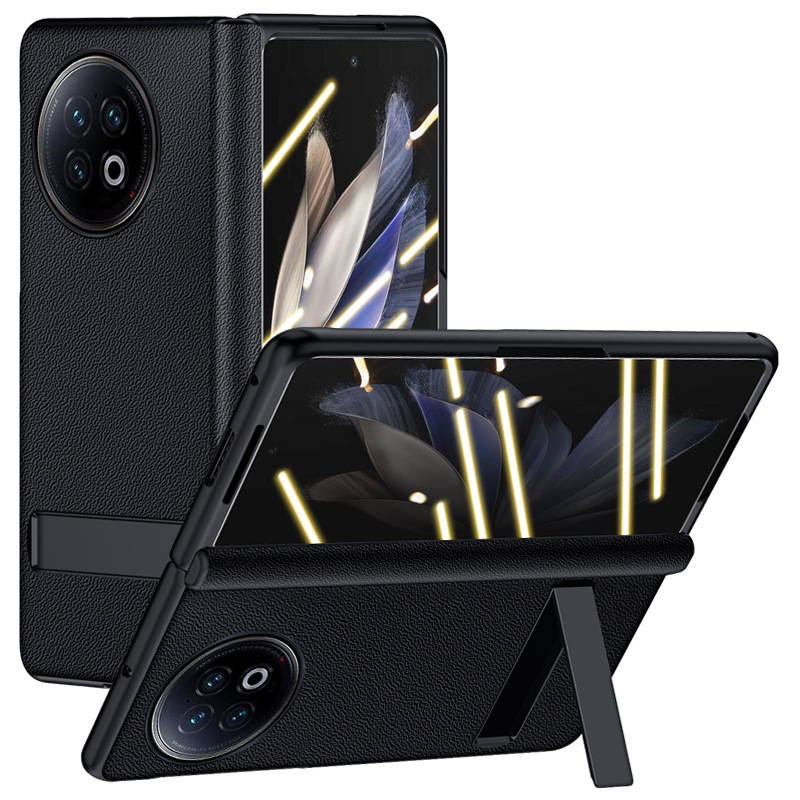 Support magnétique étuis pour Vivo X Fold 2 Fold2 étui en cuir véritable charnière couverture de Film de protection