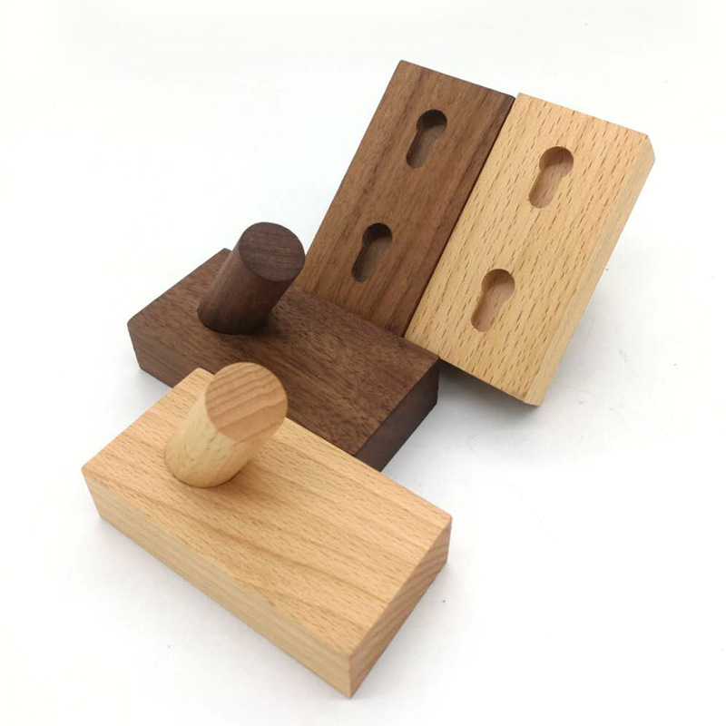 Solid Wood Hook Wall Coat Hook Wooden Hooks Multi Functional Creative Indoor Hooks Wholesale dh877