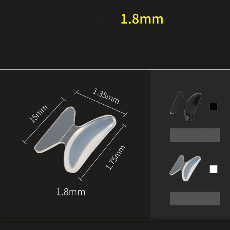 es noir et transparent antidérapant qualité saine plaquettes nasales en gel de silice coller sur le nez pour planche lunettes de soleil lunettes anti-pression pour faire face en gros en usine