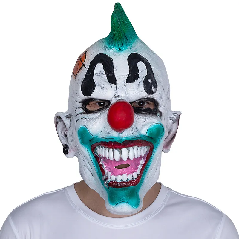 Home Funny Clown face dance Cosplay Mask latex party maskcostumes props Halloween Terror Mask men scary masks RRA4559