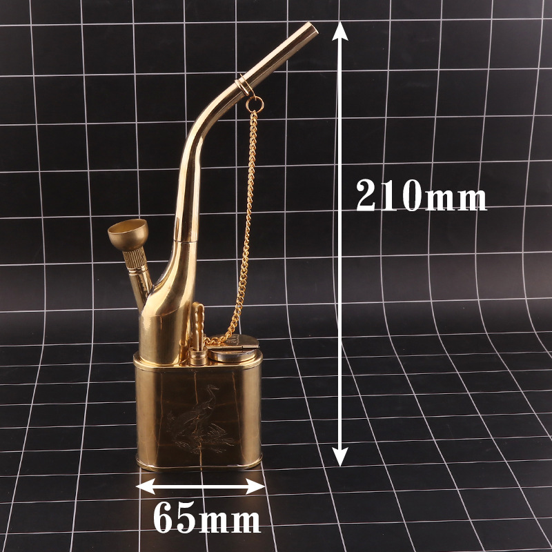 Pfeifen Wasserfiltration mit doppeltem Verwendungszweck Klassische Shisha aus reinem Kupfer kann altmodische Griffteile reinigen