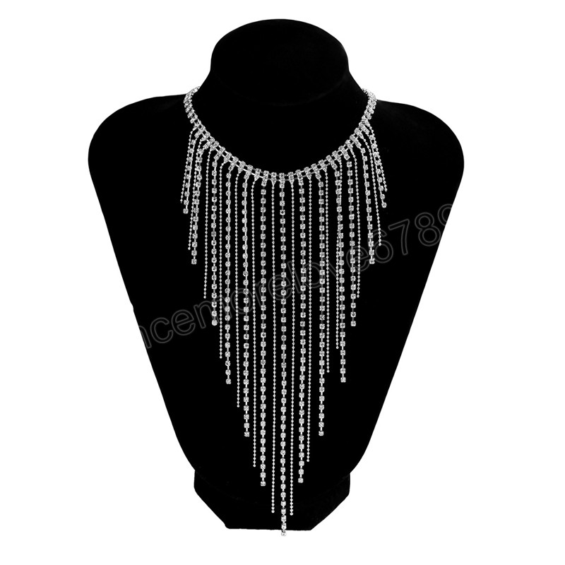 Colar de gargantilha de charga de peste longa e sexy para mulheres vintage Chain Clavicle Chain Y2K Jóias Wed Acessórios