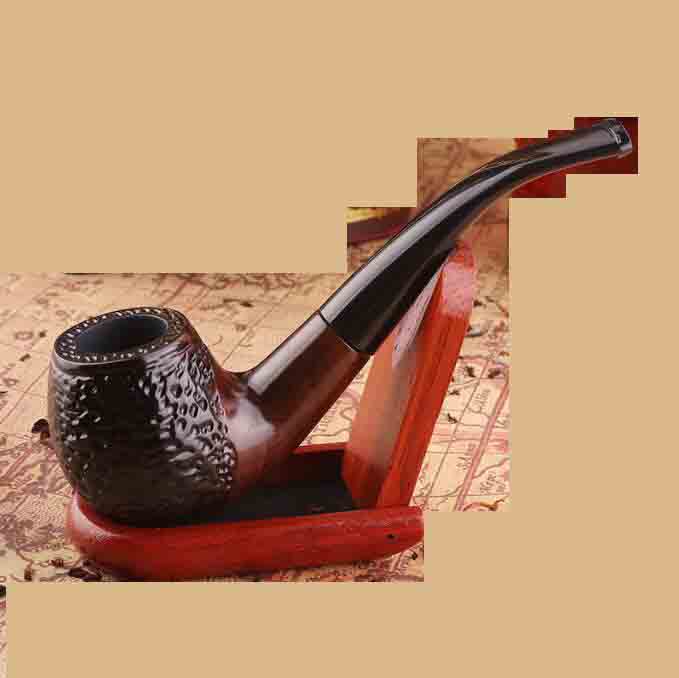 Solido rosso nero legno ebano mano tabacco sigaretta pipa filtro modelli di fiori in legno accessori utensili 6 stili scegliere