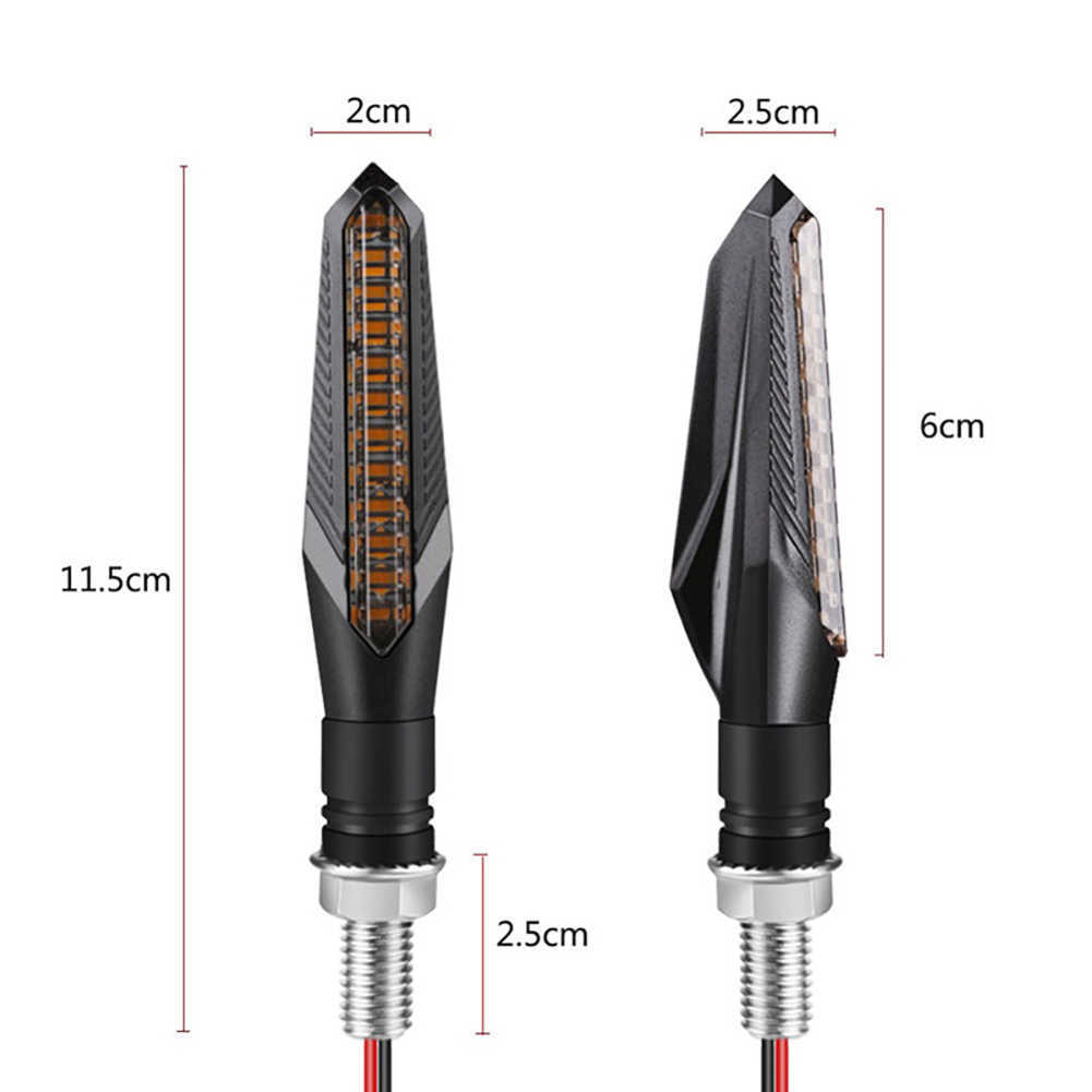 Nieuwe universele motorfiets draai signaallicht gebouwd relais 12v flitsen moto led stromend water knipper buigbare flitsende signalen lamp