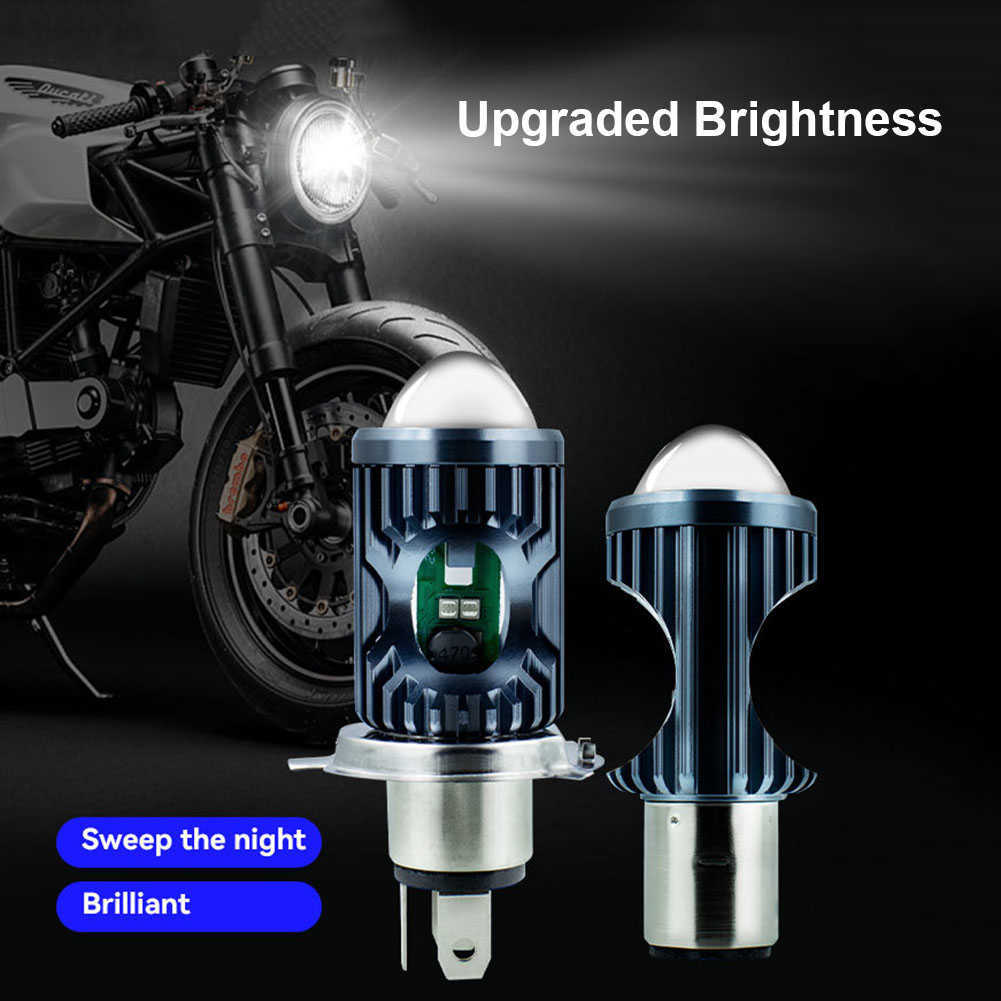 Nouveau projecteur de moto équipements de moto BA20D P15D ampoules de phares LED lentille jaune bleu rouge salut Lo lampe phare lampe