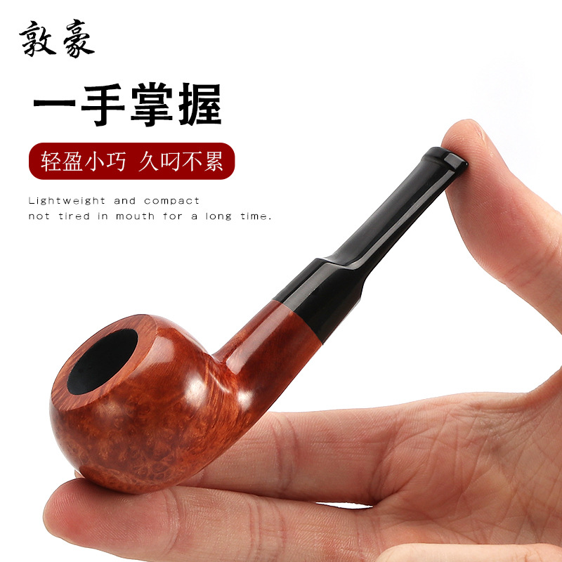 Smoking Pipes Shi Nan Gen Silk Pipe Heat-resistant Men's Solid Wood Pipe