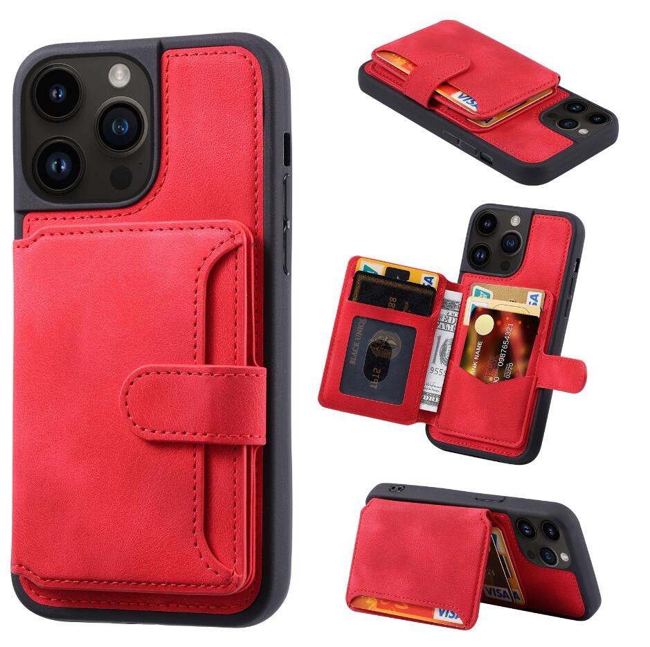 Phone case wallet for iphone 14 pro plus Samsung Galaxy S22 Ultra with RFID Blocking Leather Wallet case Credit Card Holder