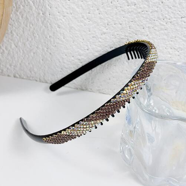 Nytt modepannband för kvinnor Full Rhinesonte asfalterat hårband Inga-slip tänder möter tvätt av hårtillbehör