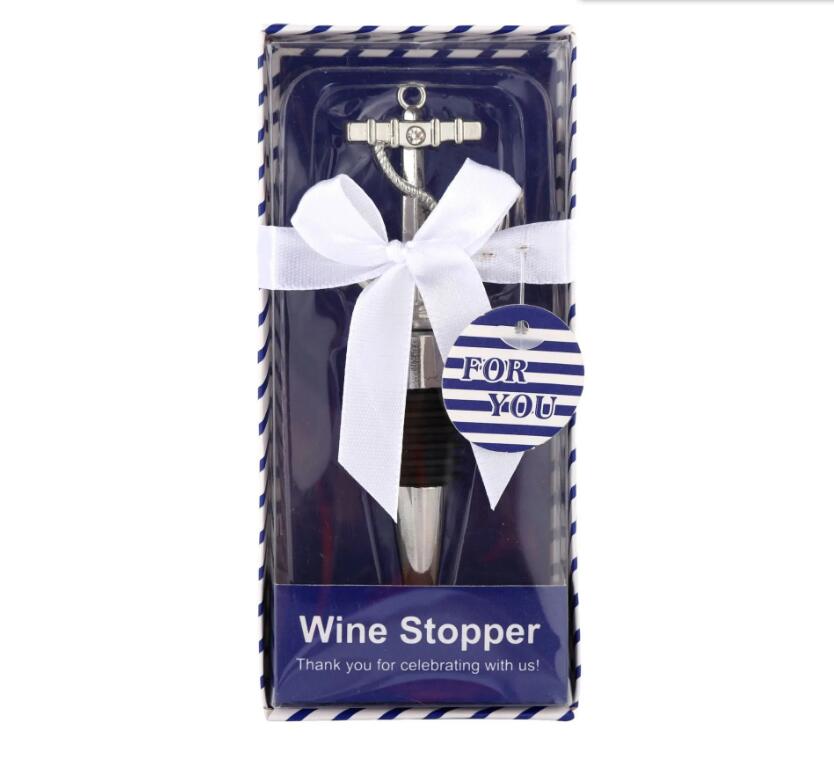 Anchor Bottle Stopper Wedding Favors Nautical Themed Bridal Shower Sea Party Event Keepsake Anniversary Giveaways Ideas