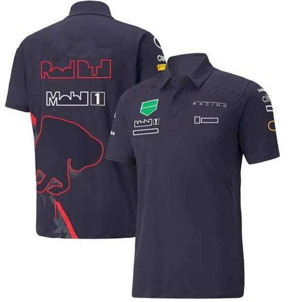 F1 Team Racing Polo Jersey Polyester Quick-Torking Car Lapel T-shirt Samma stil Anpassning