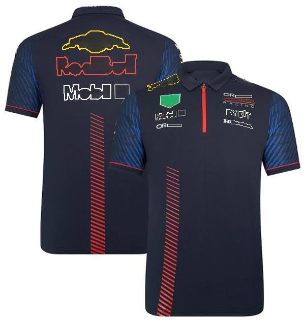 F1 Team Racing Polo Jersey Polyester Quick-drying Car Lapel T-shirt Same Style Customization