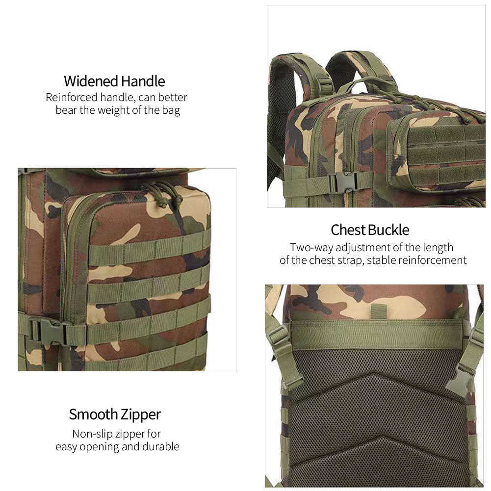 Backpacking Packs 1000D Nylon Military Tactical Backpack 50L Waterproof Large Capacity Bag Assault Pack For Camping Hunting Trekking Men Rucksacks P230508