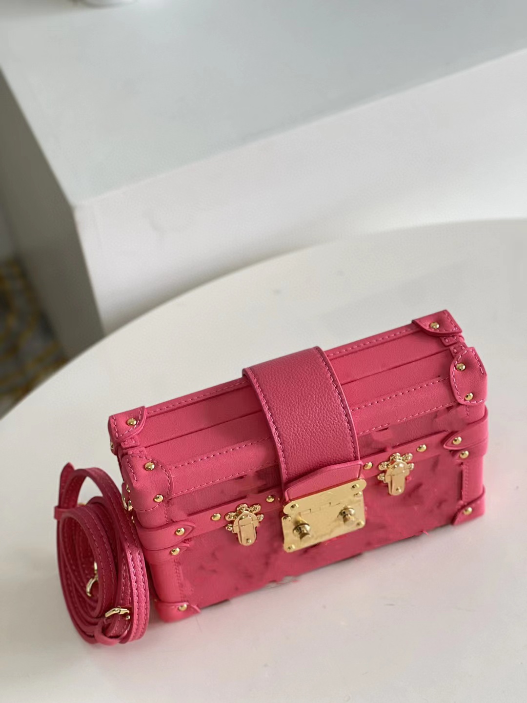 Designer Handbag Classic Luxury Chain Fashion 2023 Plaid Flower Ladies pink Leather Handbag designer shoulder bag Shopping Pink White Purse Satchels Bag with box