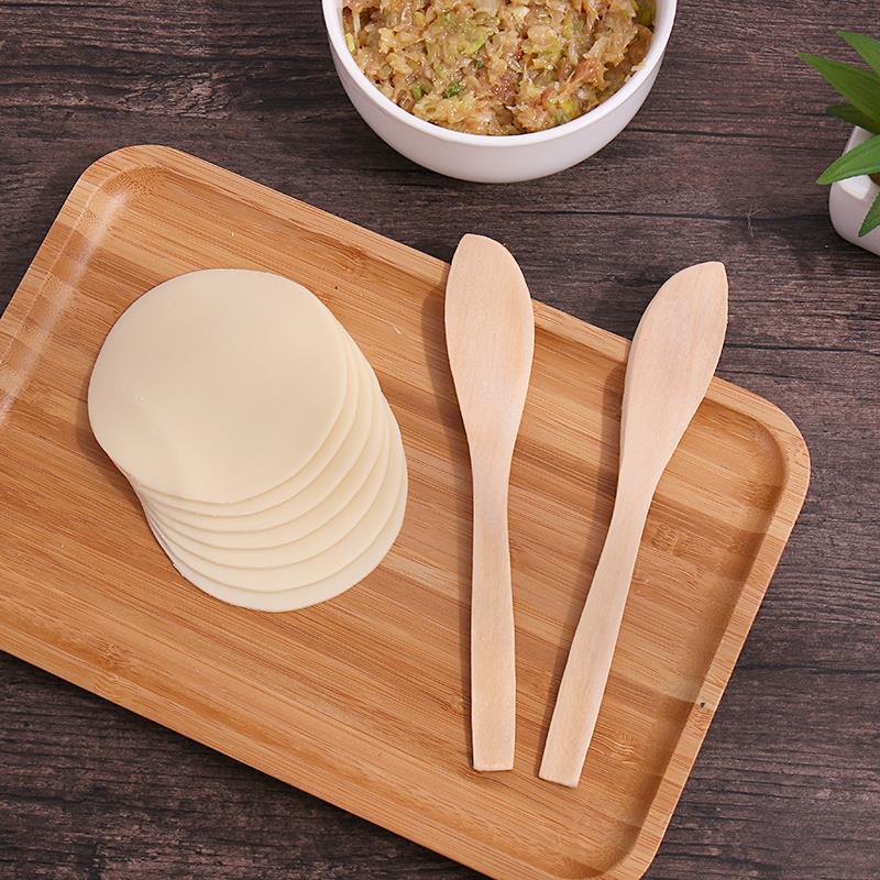 Wooden Spoon Multifunction Butter Spreader Dumpling Filling Spoons Dumpling Wonton Stuffing Spoons Dumpling Wrappers LX5587