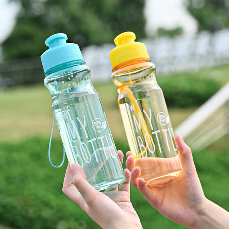 650ml Water Bottle for Kids School Outdoor Sport Leak Proof Seal Bottles Plastic Drinkware Heat Resistant Water Cups Drinking