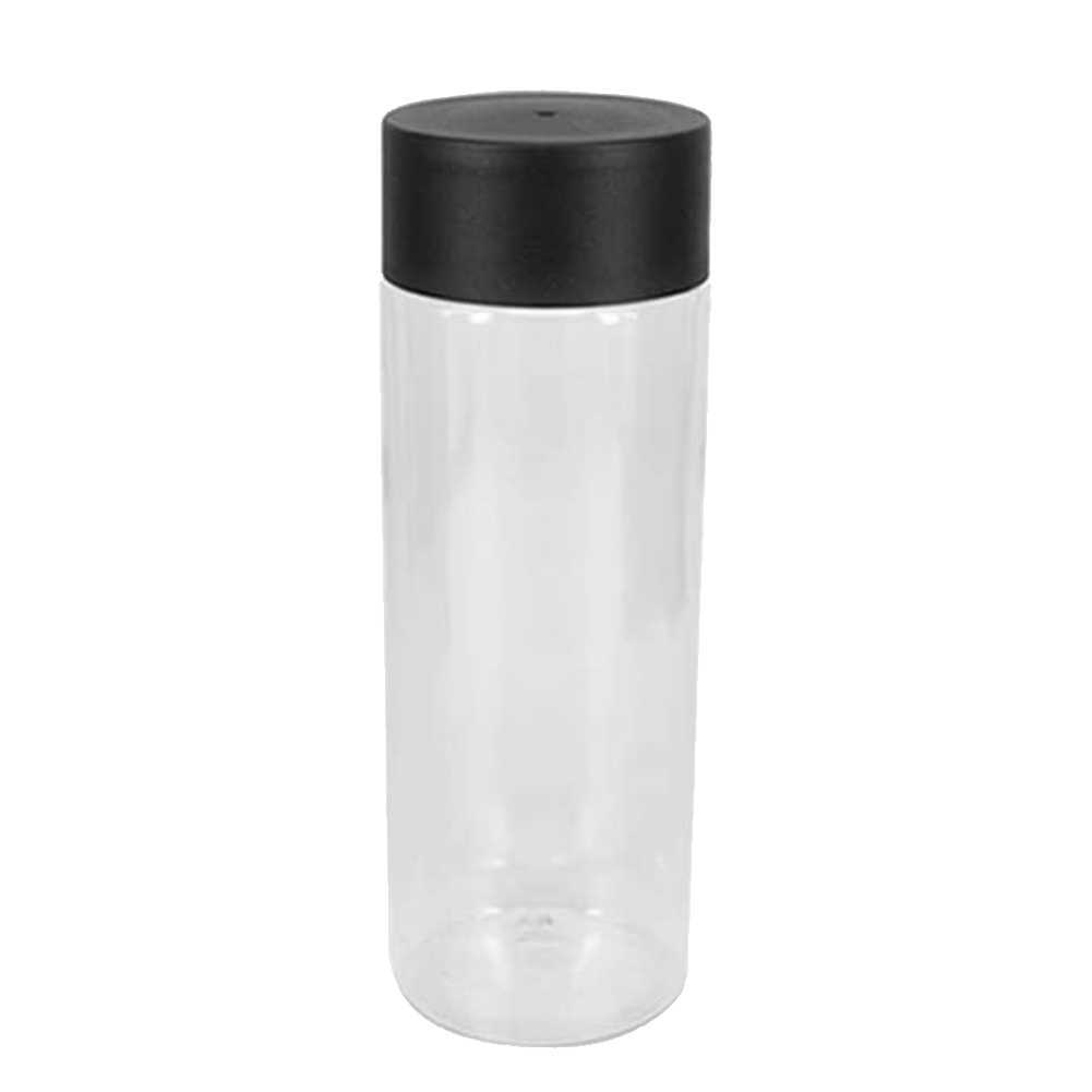 300ml Plastic Empty Juice Bottles with Black Lids Reusable Transparent Smoothie Water Bottle Coarse Cereals Storage Container