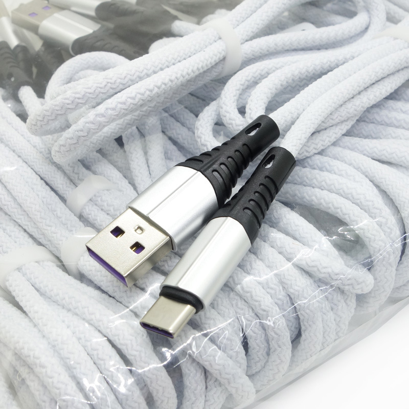 3A 빠른 속도 충전 1m 3 피트 꼰 패브릭 나일론 유형 C USB 케이블 마이크로 USB 케이블