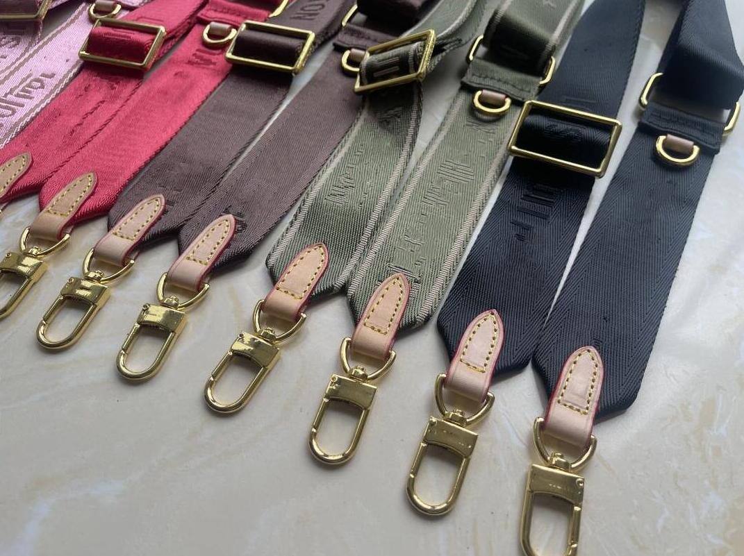 Sale shoulder straps for set bags women crossbody bag canvas Bag Parts strap pink blak green blue Real leather High quality