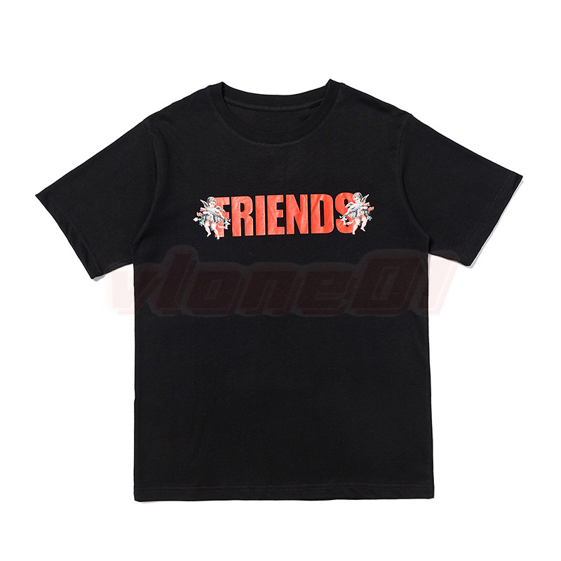 Herren T-Shirts Mode Freunde T-Shirt Männer Frauen Hip Hop Orange Kurzarm Herren Designer T-Shirts Größe S-XL274V