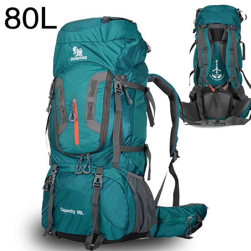 Backpacking Packs 80L Campingrucksack Großes Fassungsvermögen Interner Legierungsrahmen Starker Wanderrucksack P230508