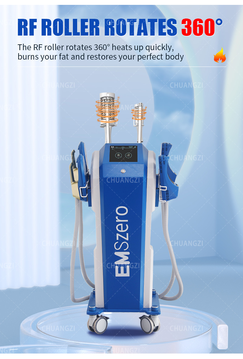 2024 New upgrade EMSzero 30000 Frequency High-intensity Muscle Efficient 13Tesla 5000w Roller HIEMT Machine