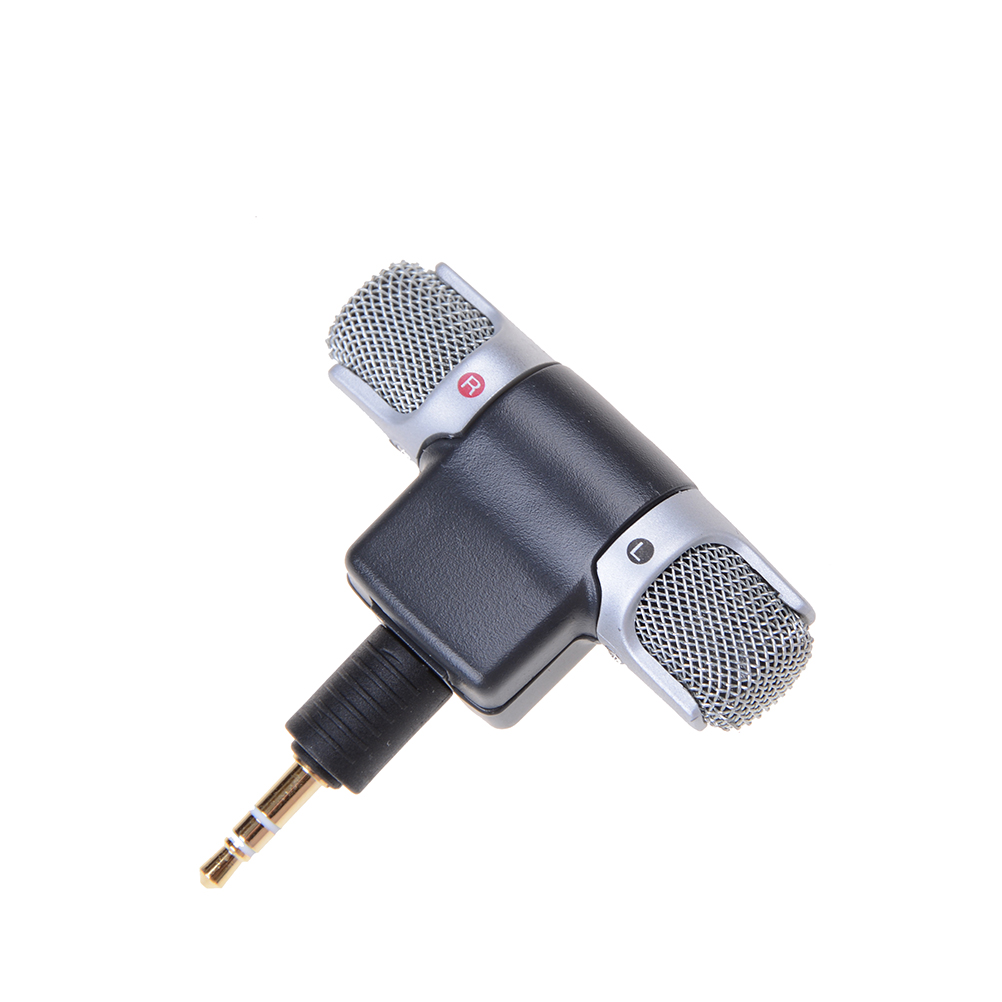 ECM-DS70P için Taşınabilir Mini Bilgisayar Mikrofon Mikrofon Stereo Elektret Kondenser IOS/Android Akıllı Telefonlar için Sesli Ses 3.5mm Mini Mikrofon