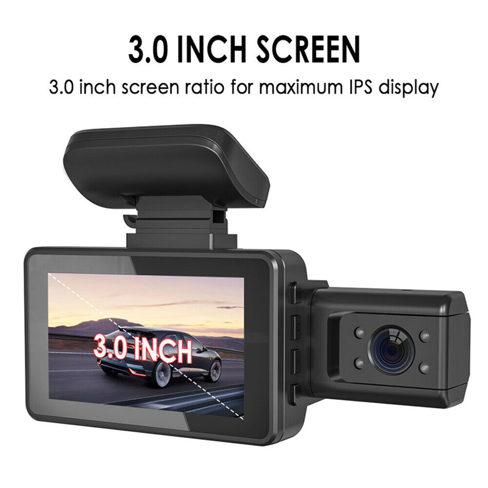 3-calowa kamera Dash HD 1080p Car DVR aparat 170 ° Kąt Nokteria Noktretne Nocne Noc wideo Pętla Kamera samochodowa Way z G-czujnikiem F9