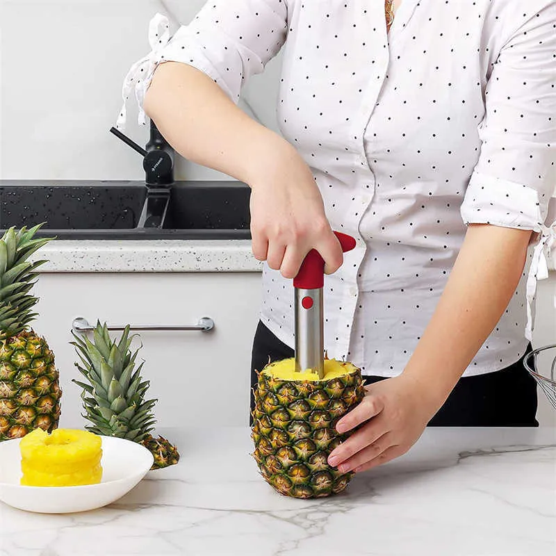 Nowy ananas Slicker Ory -Owoc Corer Slicker Ananas do noża stali nierdzewnej stalowa noża owoce narzędzie do cięcia