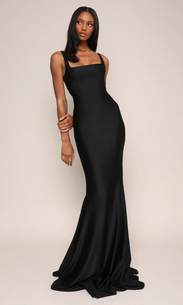 Elegant plus size sjöjungfru aftonklänningar för svarta kvinnor spaghettir rems golvlängd satin formellt specialtillfälle tävling födelsedagsfest prom klänningar