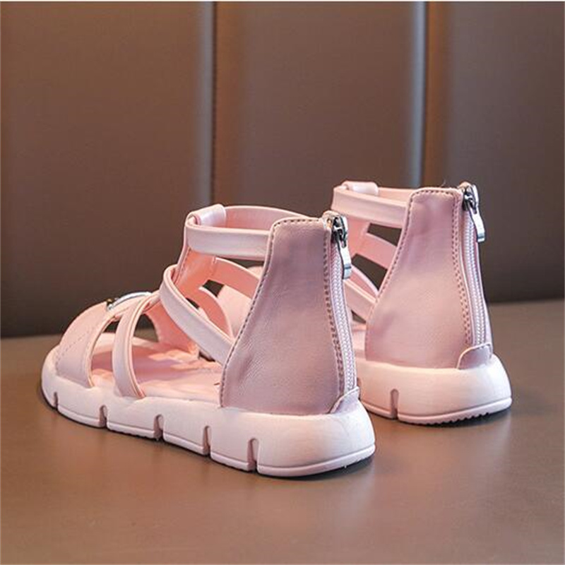 Mode d'été fille sandales enfants chaussures plage pantoufles fond souple enfant en bas âge infantile diapositives princesse chaussures romaines enfants bébé sport sandale