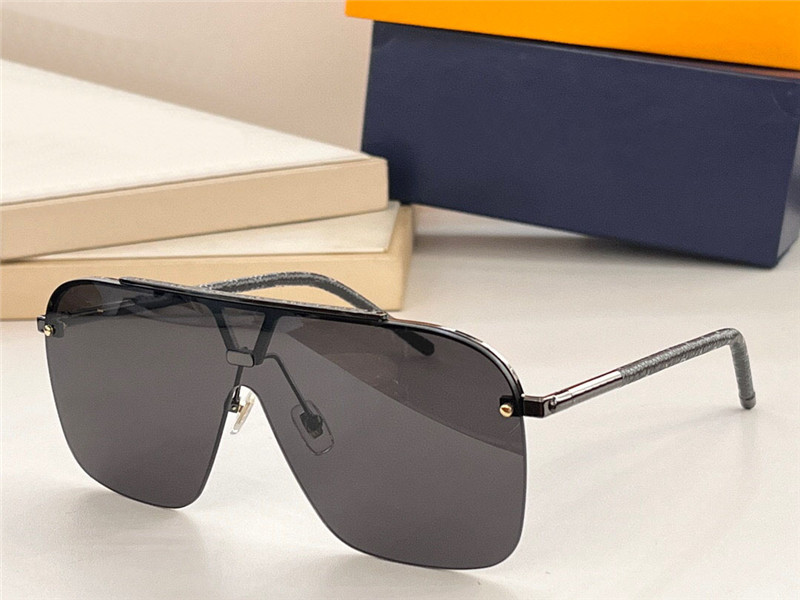 Nieuw modeontwerp vierkante piloot zonnebrillen Z1782 Randloze lens metalen half frame eenvoudige en royale stijl buiten UV400 Beschermingsglazen