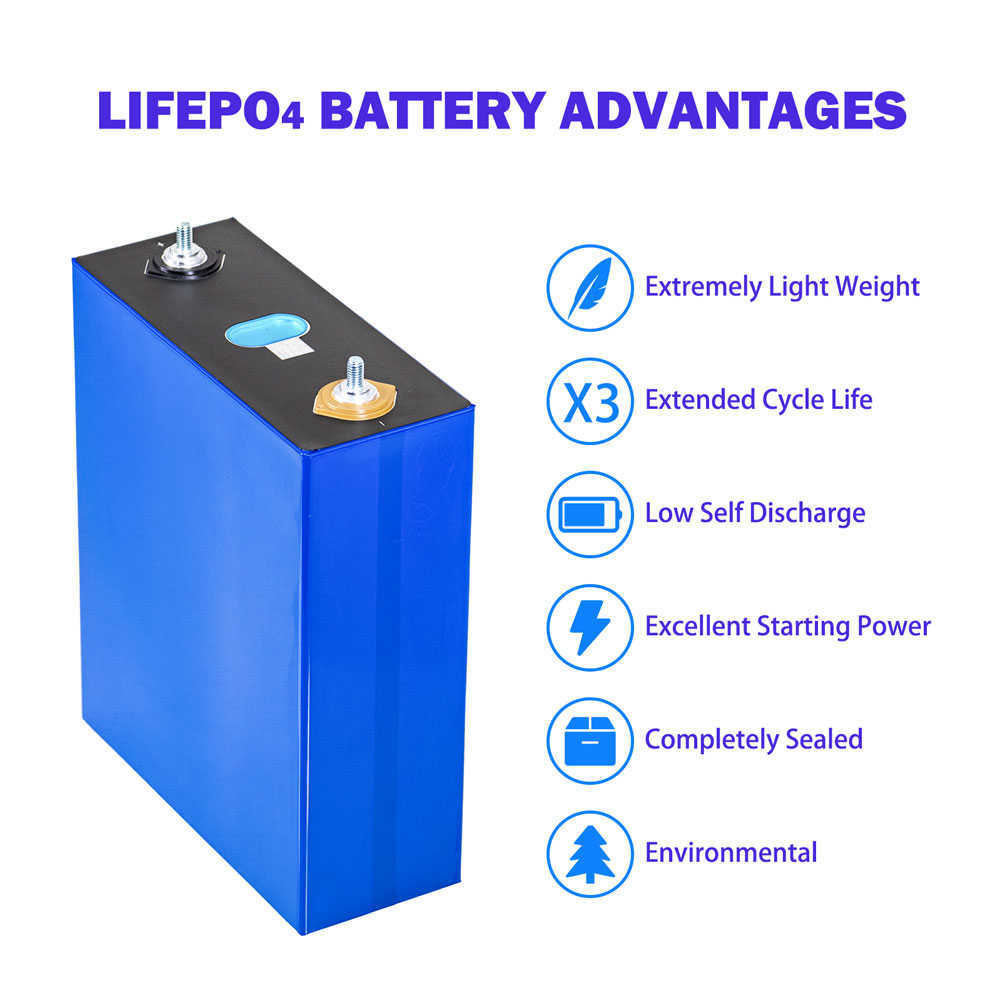 Gloednieuw Grade A 8/3.2V 304AH LIFEPO4 Batterij 100% Volledige capaciteit 280AH Oplaadbare diepe cyclus Lithium Iron Fosfaatcel