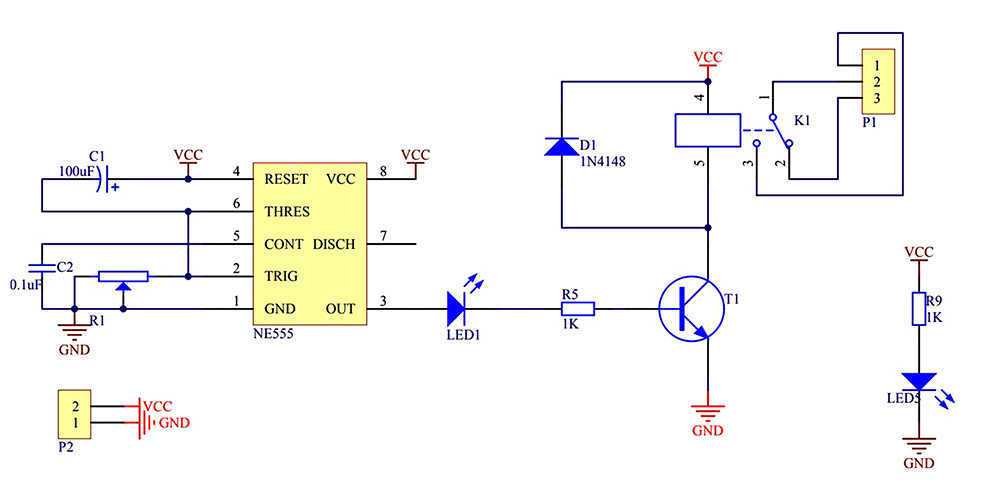 Novo relé de atraso de tempo de tempo CC 5V 12V NE555 Relé de relé de tempo de tempo de tempo de tempo de tempo de relé de relés de tempo de controle do tempo de controle