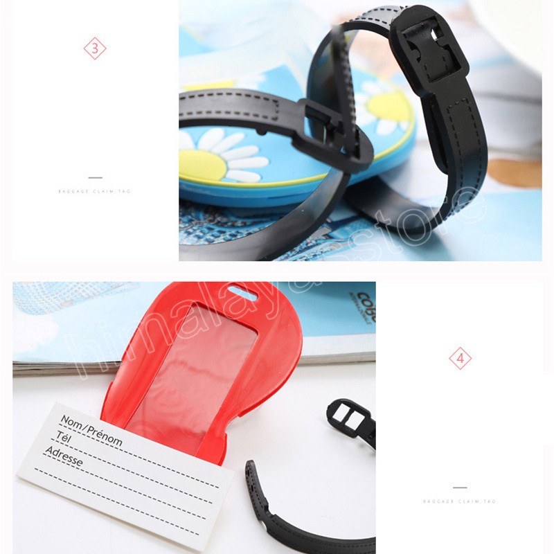 Acessórios para viagens Slippers criativos Tag de bagagem de silicone masculino homem portátil etiqueta de identificação de mala de identificação