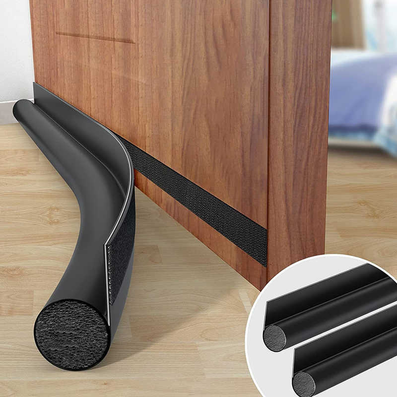 NIEUW 95*10 cm waterdichte afdichtingsstrook uitsluiting van Exporder Stopper Deur Bodem Guard Dubbele Siliconen Rubberen afdichting Stofvrije geluiddichte Strips