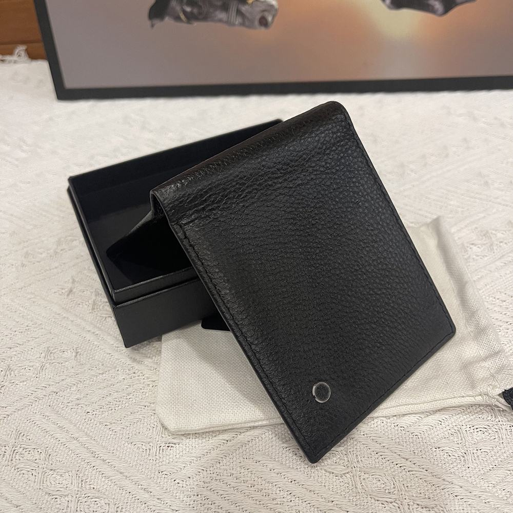 Portefeuille en cuir porte-cartes de marque, mini portefeuille, porte-cartes de crédit, mini porte-monnaie, sac de rangement, boîte d'origine