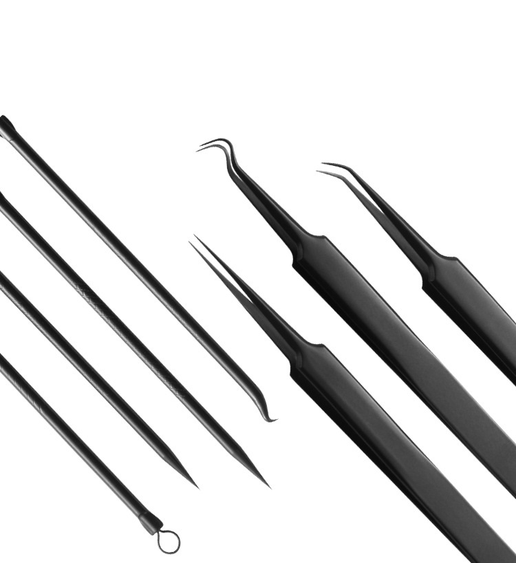 Acne Blackhead Remover Needle Tools Set Blackhead Tweezer Pimple Extractor Stainless Steel Blackspot Removal Skin Care Tool 