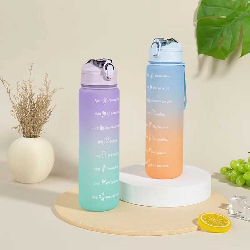 Motivational Sport Water Bottle Leakproof Bottles Drinking Outdoor Travel Portable Water Bottle Gym Fitness Jugs