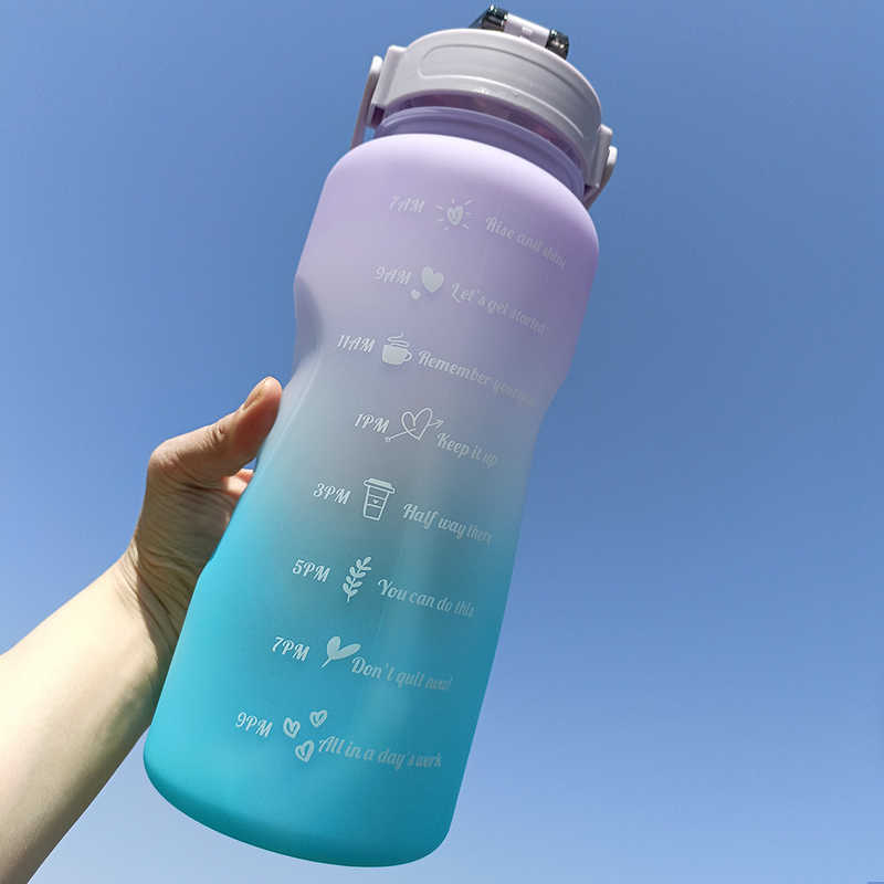 Herbalife Nutrition Bottle 1100/2000mlgradient飲料水スペースカップミルクカートンウォーターボトルとストロー