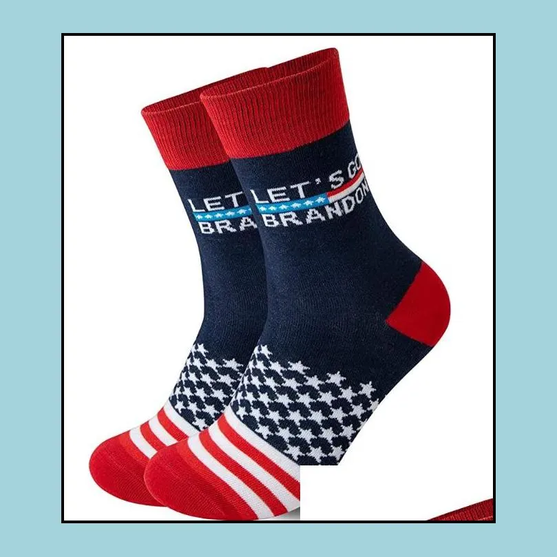 trump 2024 cotton sock party favor lets go brandon stockings warm autumn winter man women home casual sport socks