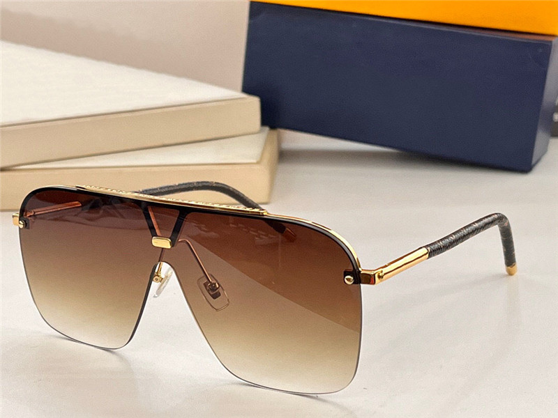 New fashion design square pilot sunglasses Z1782 rimless lens metal half frame simple and generous style outdoor uv400 protection glasses