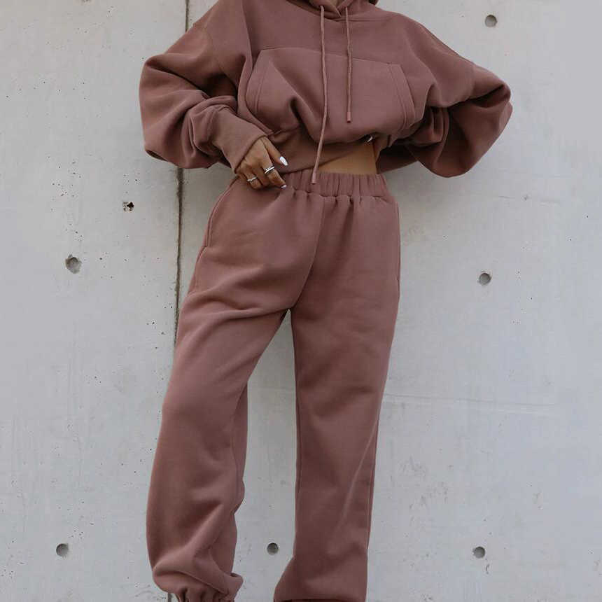 Women's Tracksuits 2021 Sportswear Women's Sweatshirts And Sweatpants Matching Outfits Winter Tracksuit Female Plus Size Suit Two Piece Set Clothes P230506