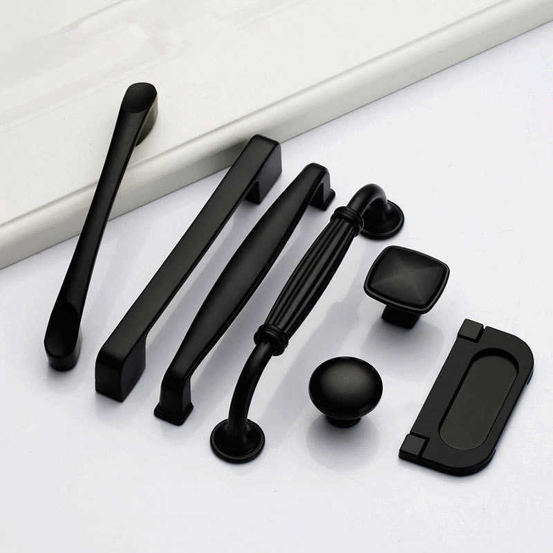 New Black Handles for Furniture Cabinet Knobs and Handles Kitchen Handles Drawer Knobs Cabinet Pulls Cupboard Handles Knobs