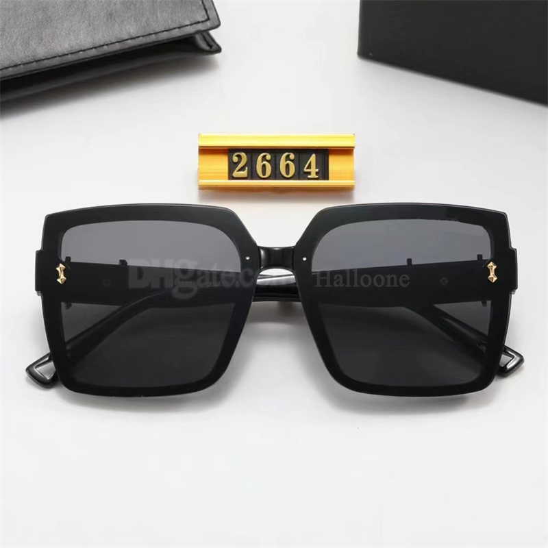 Hot Luxury Designer Sunglasses For Man Woman Square Metal Glasses Frame Mirror Design Cool Summer Beach Sun Glasses for Womens Mens Fashion with Box