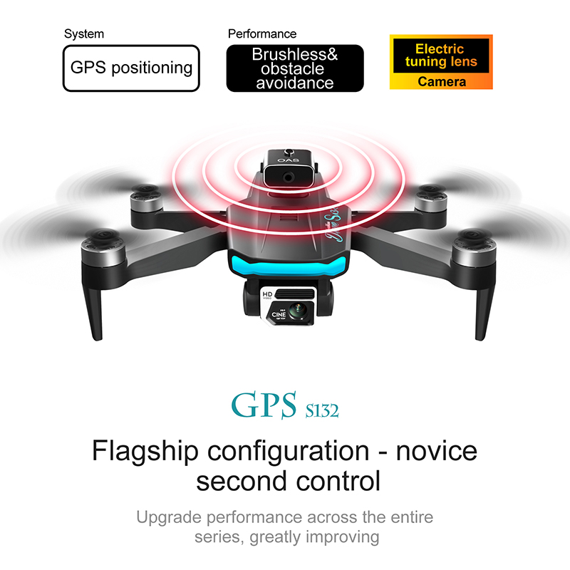 S132ミニドローン8 Kカメラ5G WiFi 360障害物回避FPV RC Quadcopter S132子供用大人向けドローン